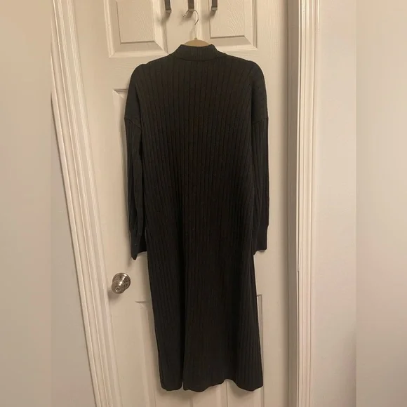 Faherty Jackson Sweater Duster Dress - ash Heather - M - Picture 5 of 7